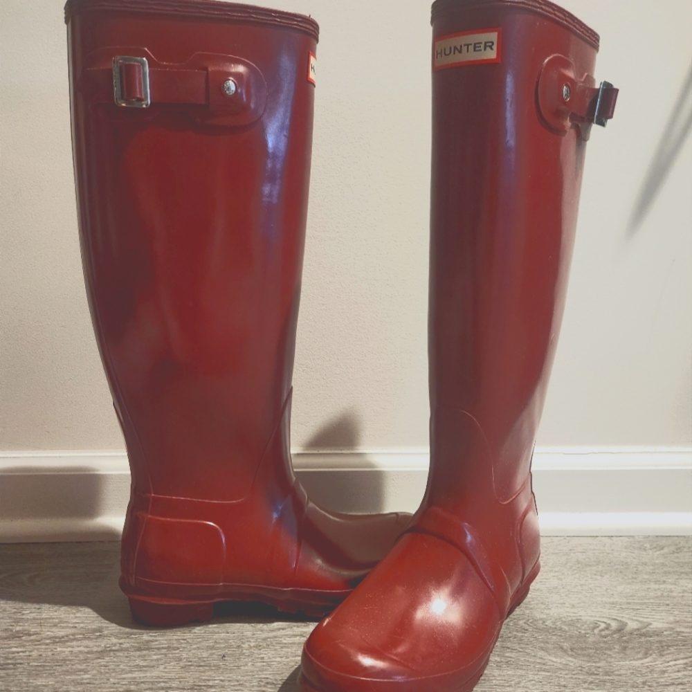 Hunter Women's Red Rain Boots